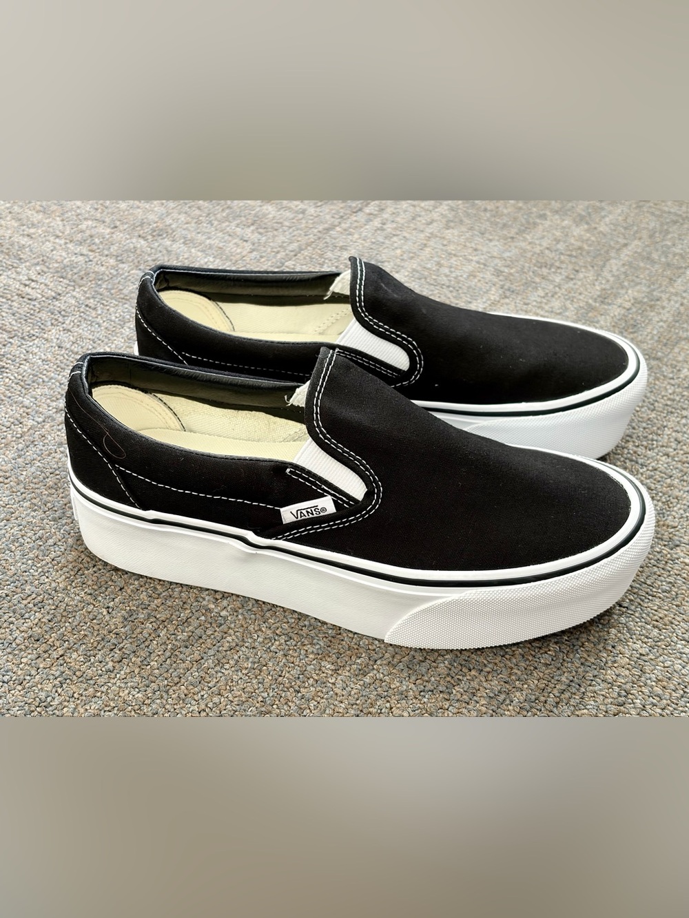 Vans Classic Slip-On Platform Sneakers Black & White